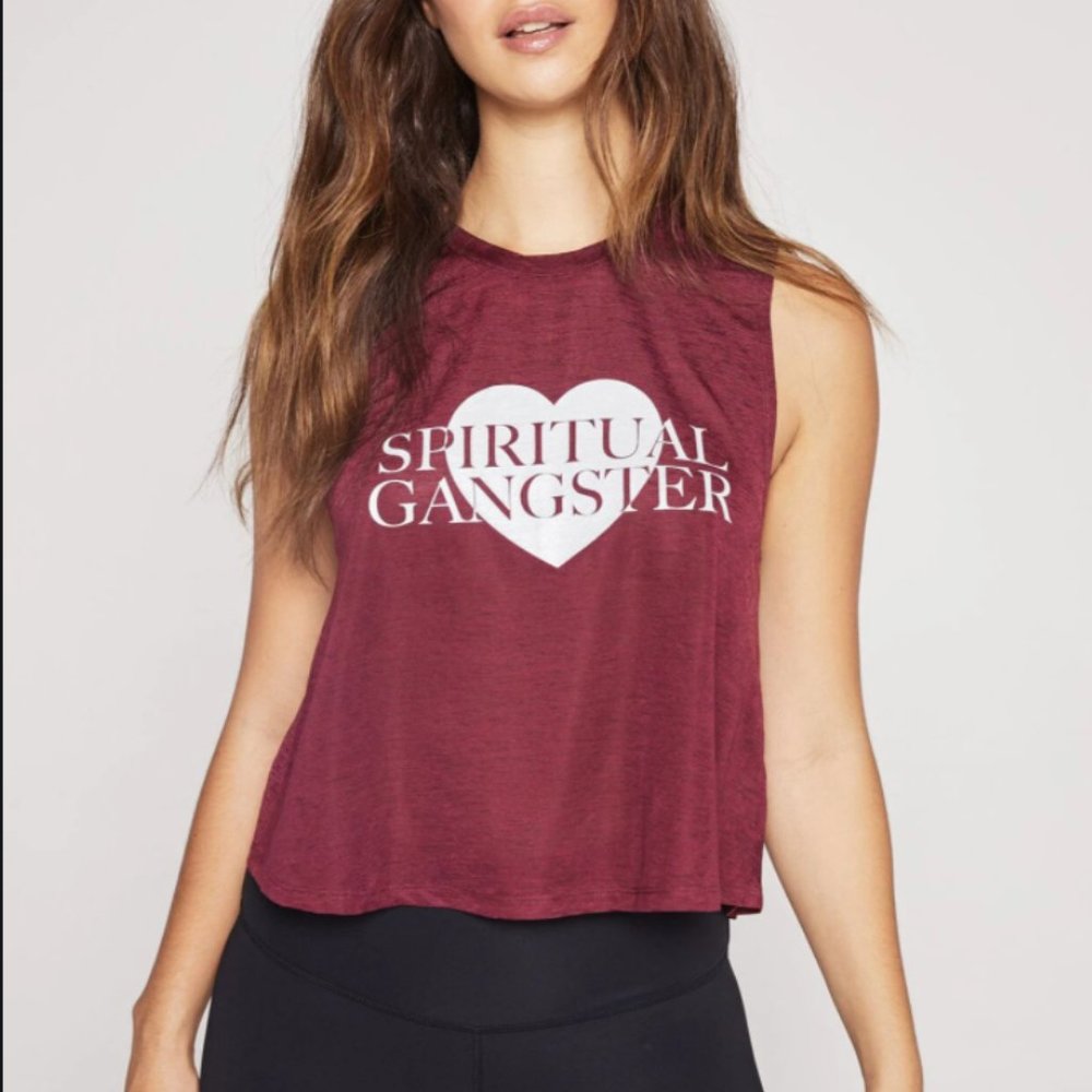 Spiritual Gangster SG Love Active Crop Tank